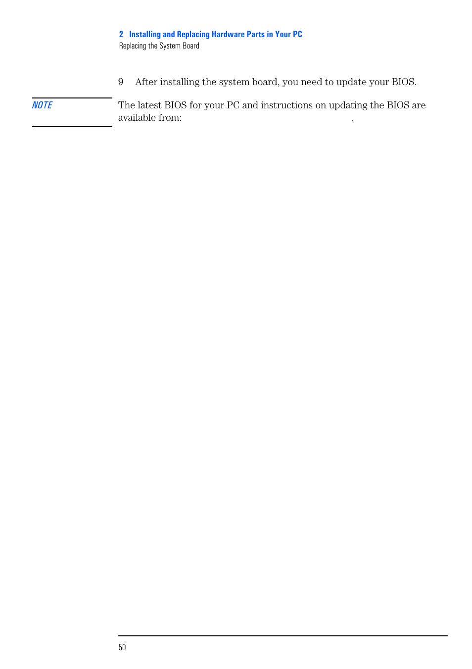 HP VECTRA VL800 User Manual | Page 50 / 72