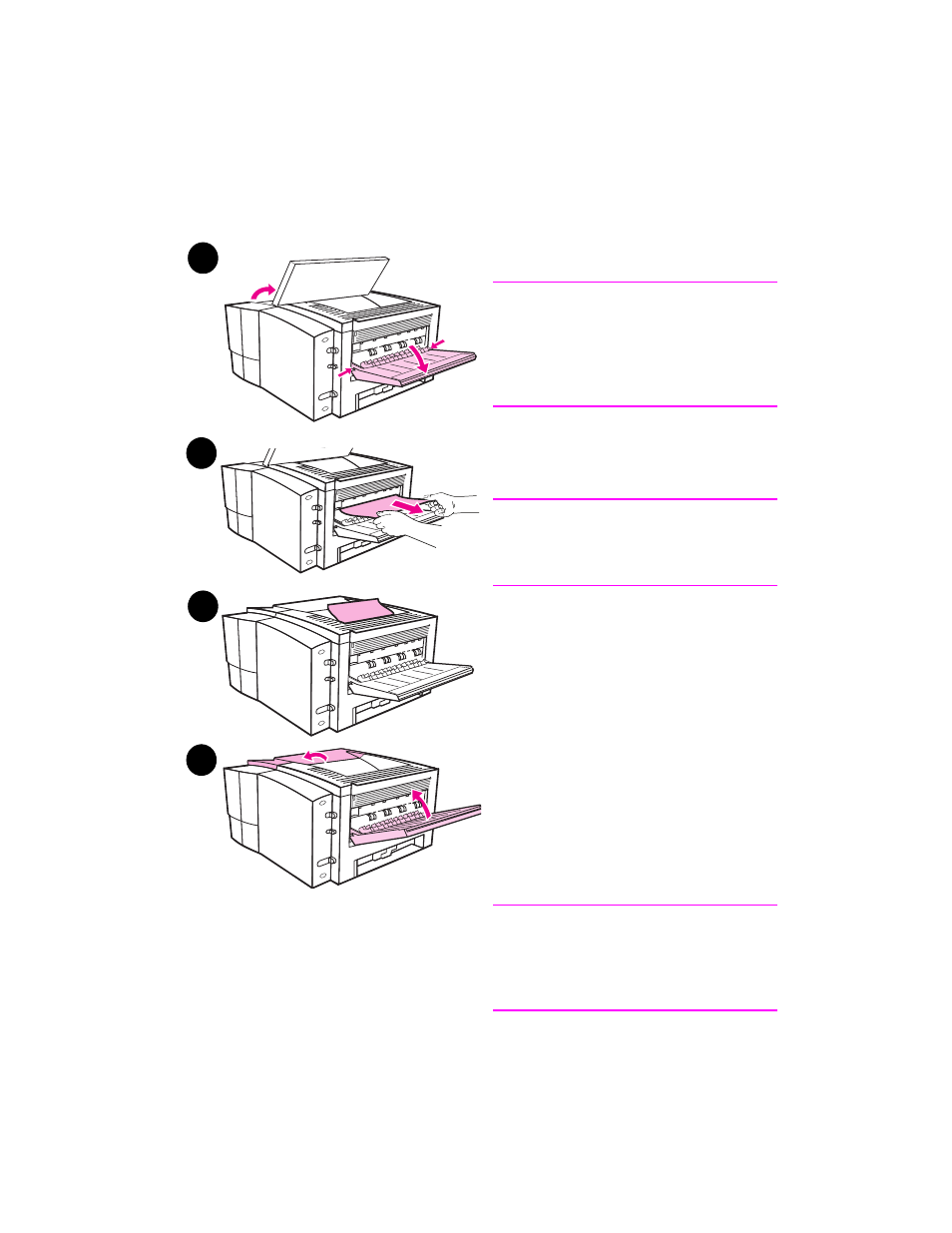 Troubleshooting error messages, Paper jam: output areas | HP 2100 TN User Manual | Page 101 / 184