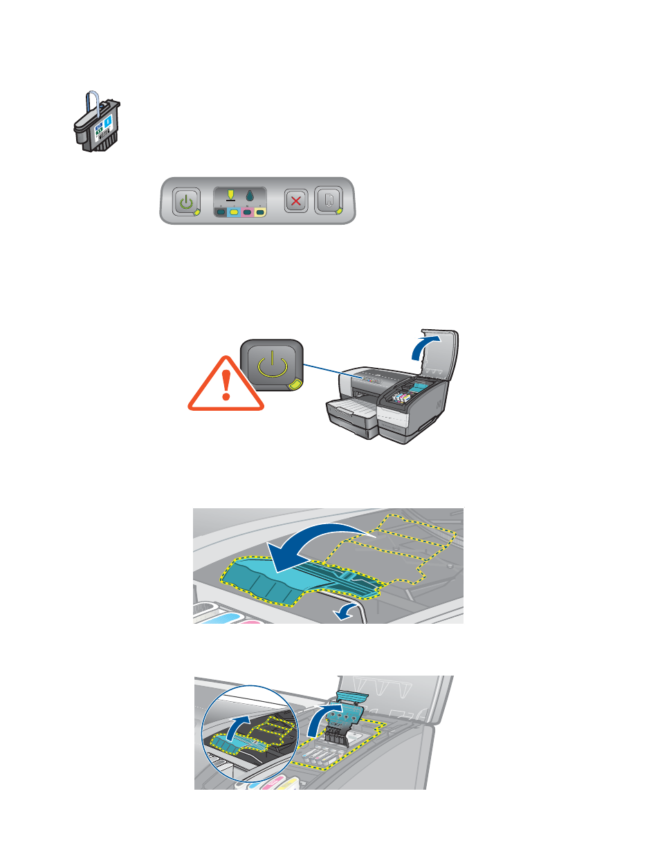 Replacing the printheads, Replacing the printheads -8 | HP 1100dtn User Manual | Page 58 / 102
