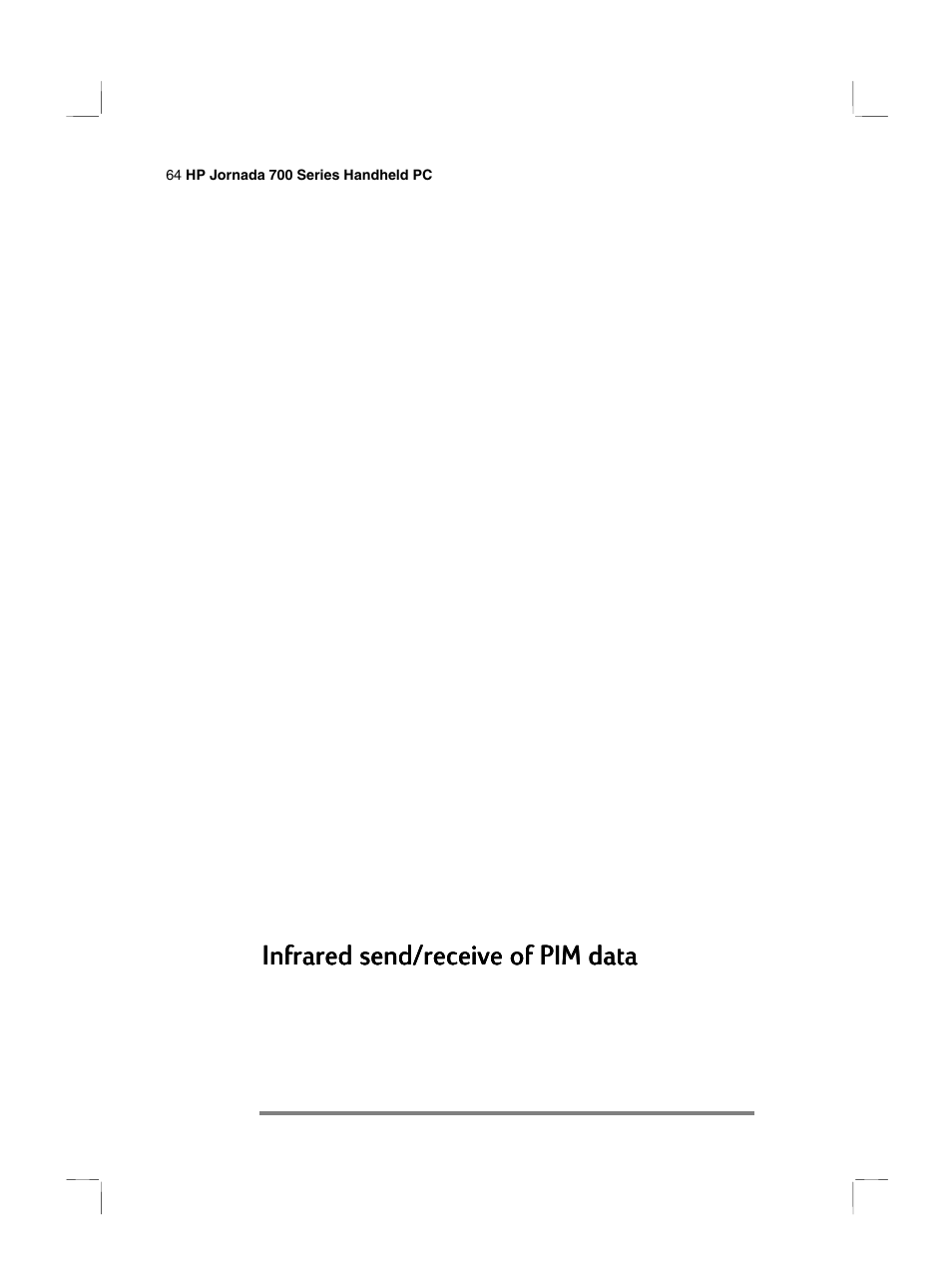 Infrared send/receive of pim data | HP 700 Series User Manual | Page 68 / 204