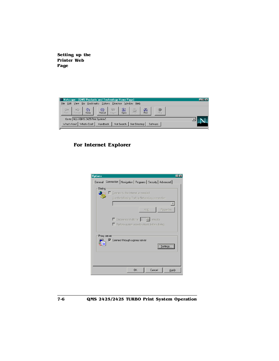 For internet explorer | HP 2425 User Manual | Page 148 / 186