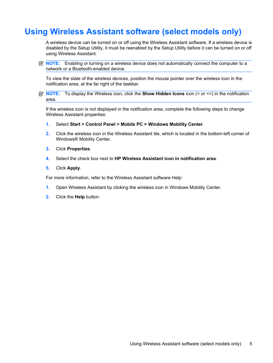 HP Wireless Device User Manual | Page 11 / 31