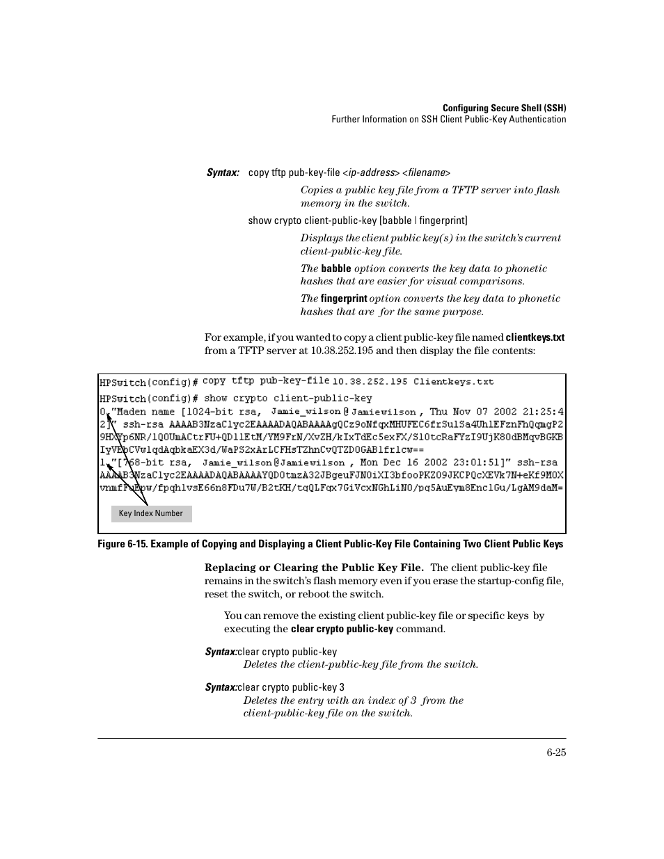 Replacing or clearing the public key file | HP 2800 User Manual | Page 157 / 300