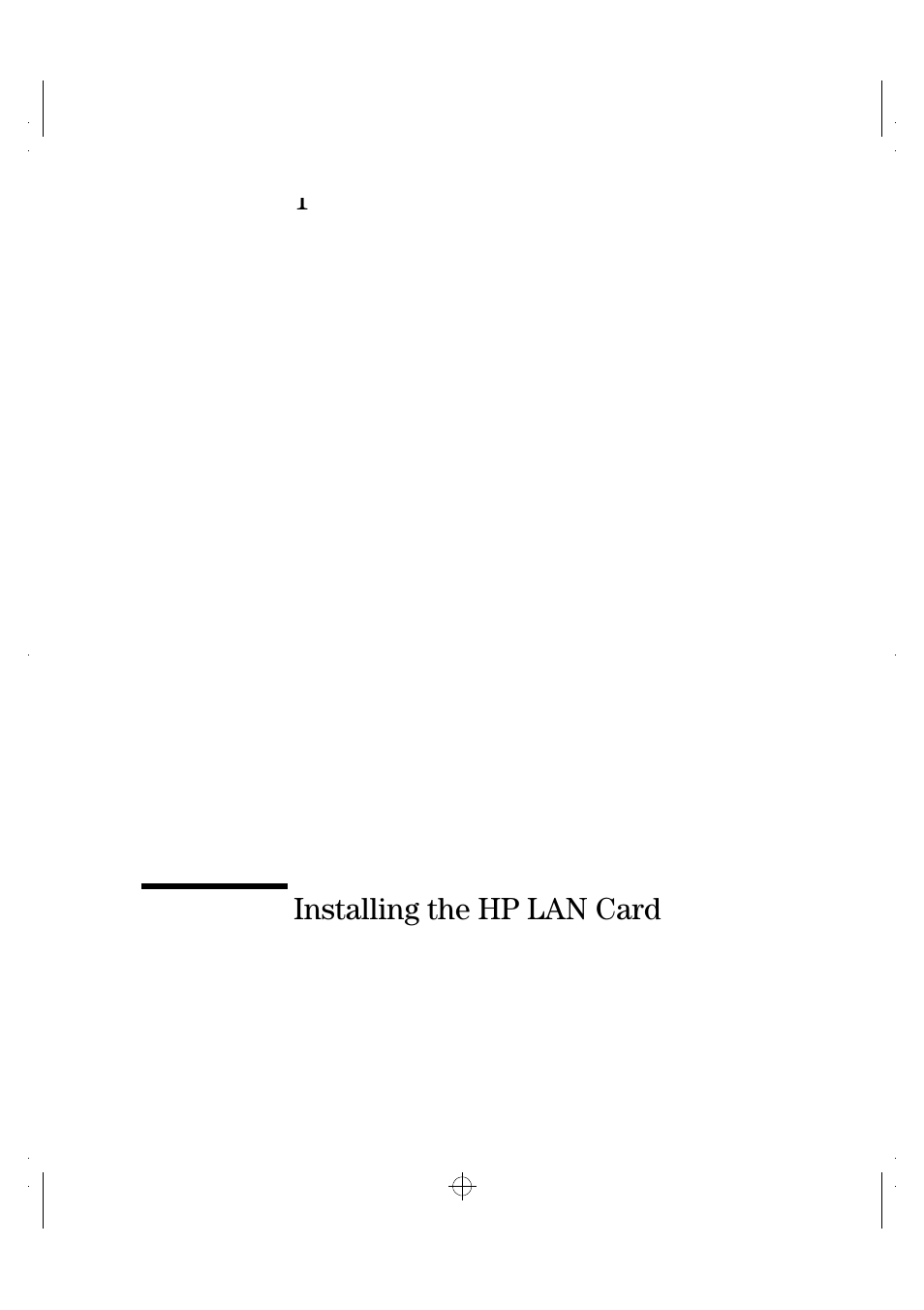 Installing the hp lan card, 1installing the hp lan card | HP 10BT NightDIRECTOR/100 User Manual | Page 9 / 121