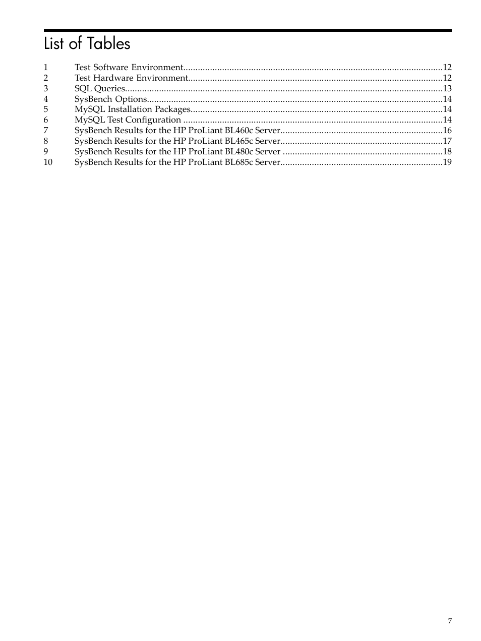 List of tables | HP 5992-4755 User Manual | Page 7 / 21