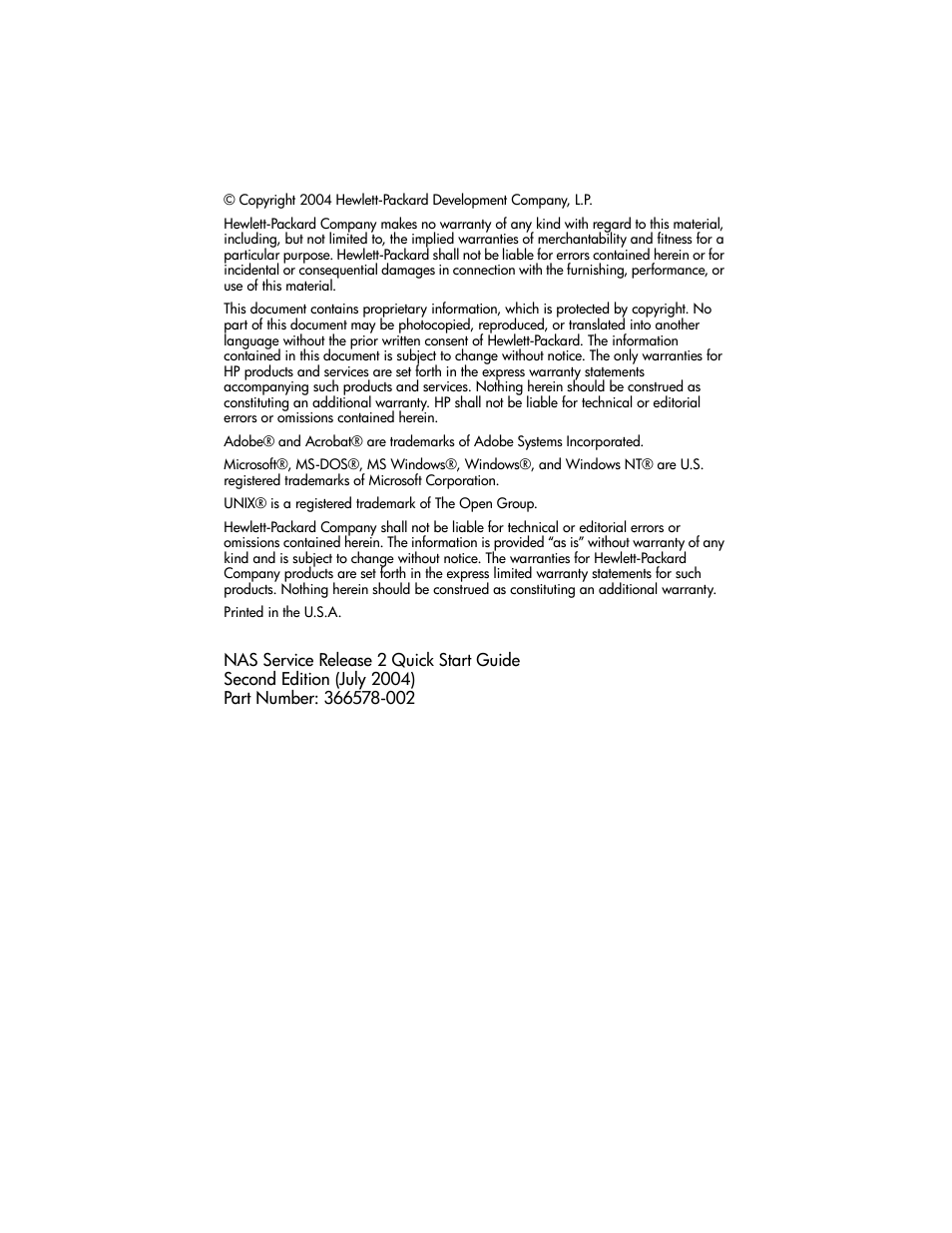 HP NAS 2000s User Manual | Page 2 / 20
