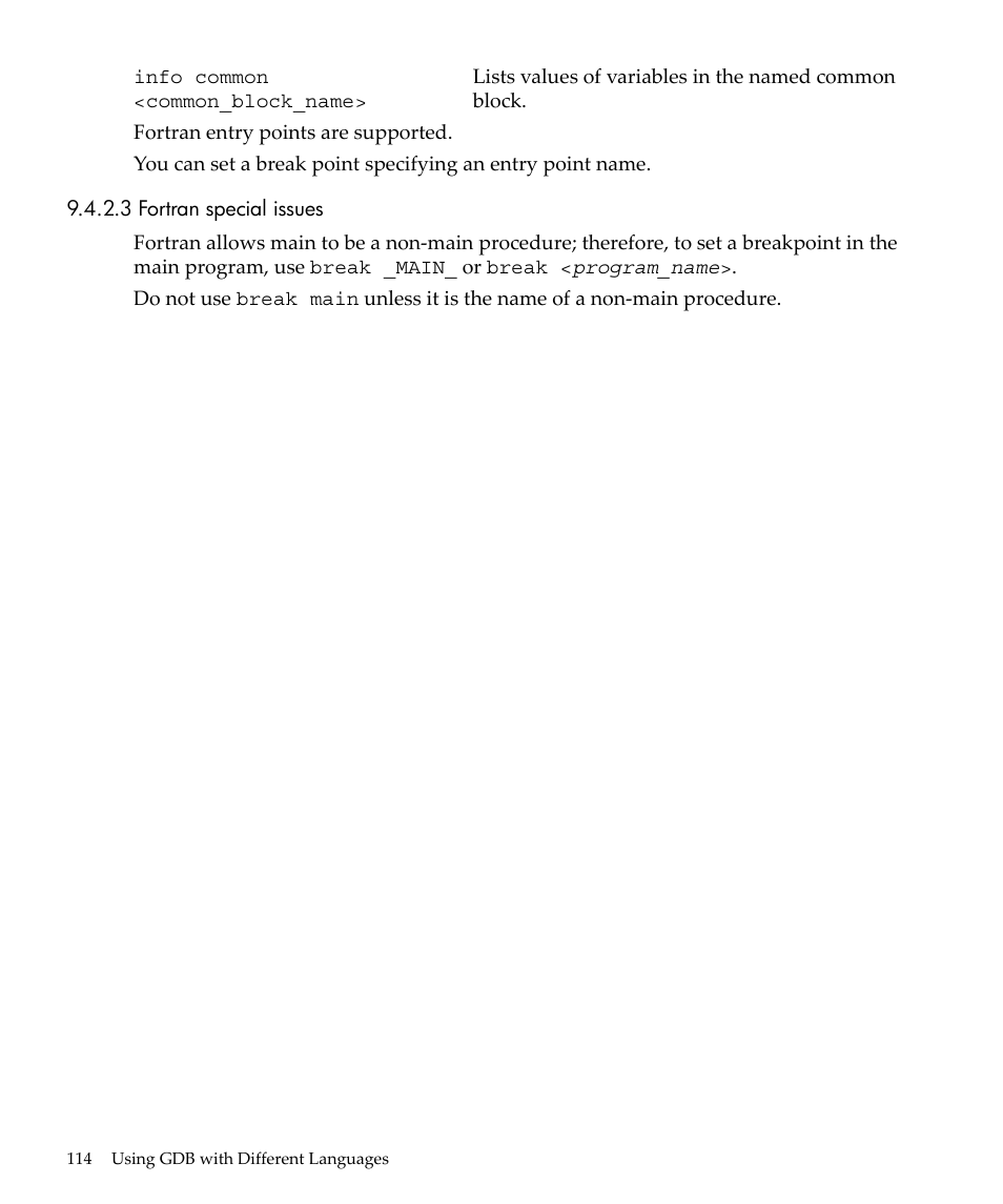 3 fortran special issues | HP gnu source-level debugger 5992-4701 User Manual | Page 114 / 369