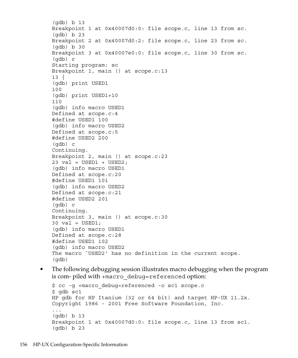 HP gnu source-level debugger 5992-4701 User Manual | Page 156 / 369