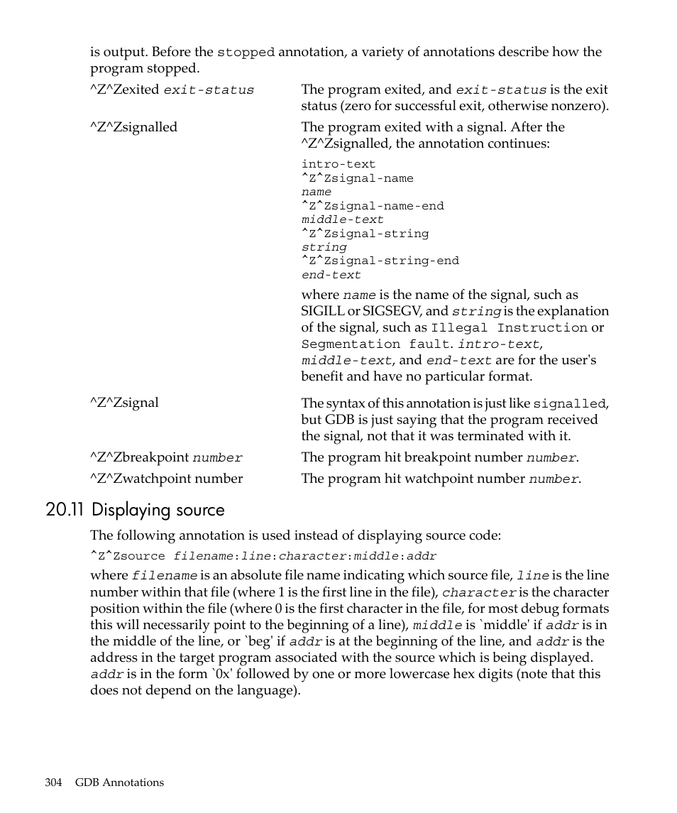 11 displaying source | HP gnu source-level debugger 5992-4701 User Manual | Page 304 / 369