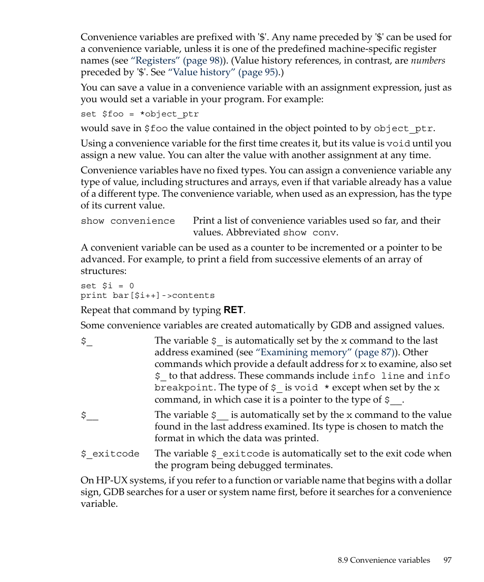 HP gnu source-level debugger 5992-4701 User Manual | Page 97 / 369