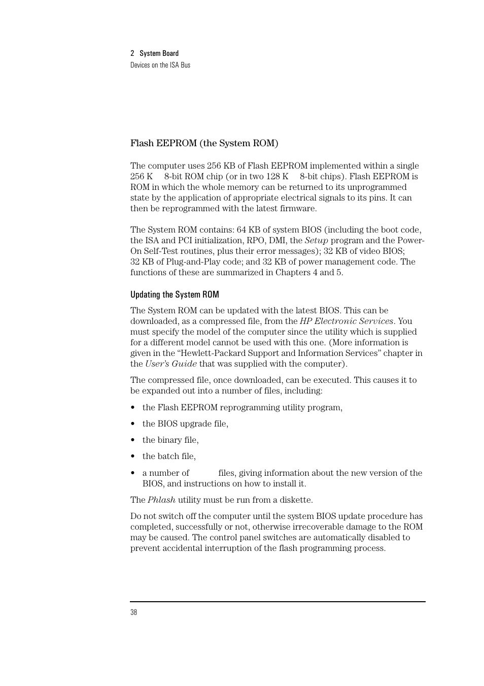 HP Vectra VL 5/xxx Series 5 User Manual | Page 38 / 90