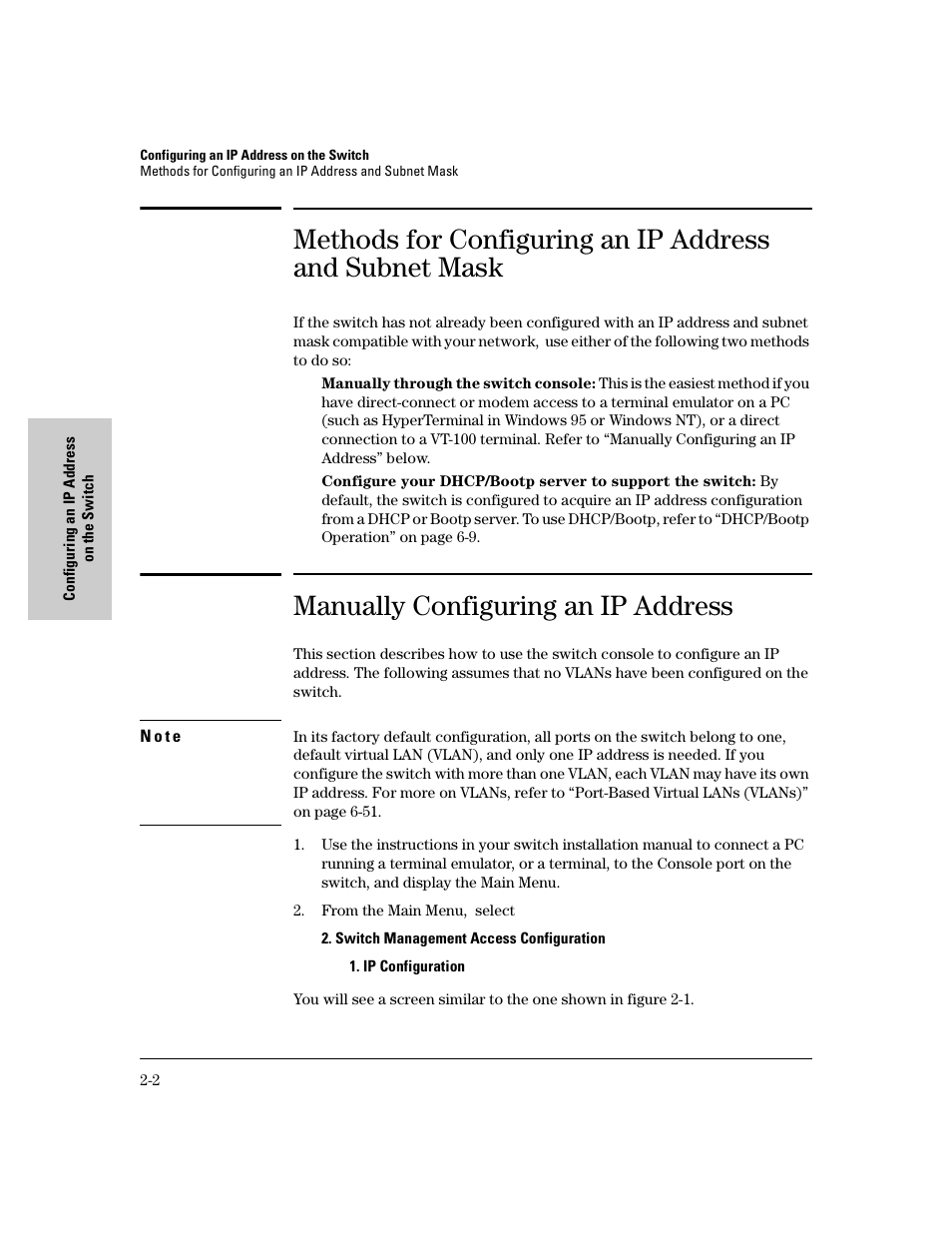 Manually configuring an ip address | HP 8000M User Manual | Page 24 / 304