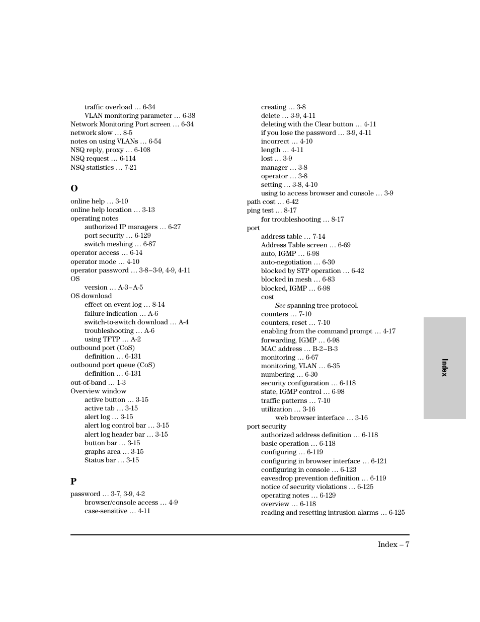 O - p | HP 8000M User Manual | Page 297 / 304