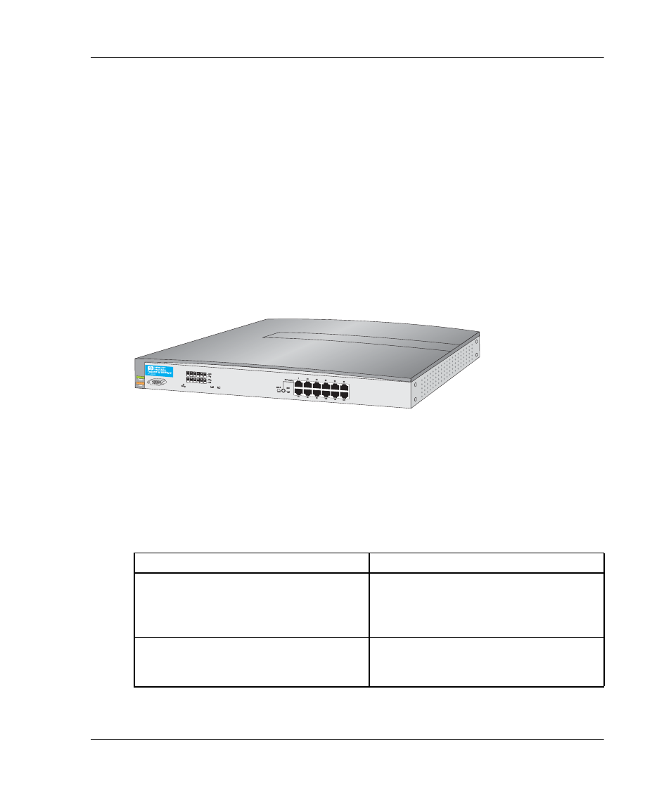 Ethernet hub, Figure 1-5: 12-port ethernet hub, Optional kits | Table 1-1: edge switch 2/32 optional kits, Ethernet hub –11, Optional kits –11, Port ethernet hub –11, Edge switch 2/32 optional kits –11, Figure 1–5: 12-port ethernet hub | HP 958-000290-000 User Manual | Page 25 / 144
