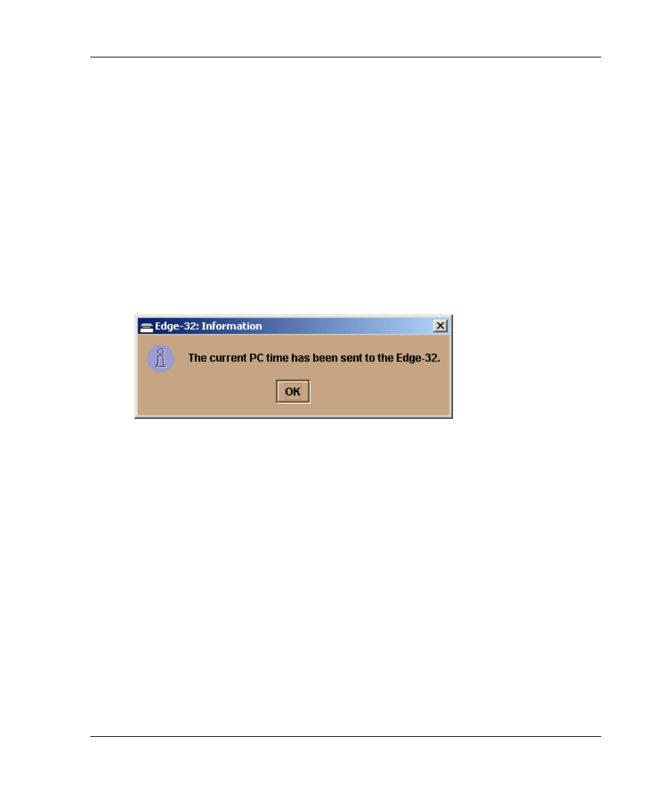 Periodically synchronize date and time, Figure 2-18: date and time synced dialog box, Periodically synchronize date and time –23 | Date and time synced dialog box –23 | HP 958-000290-000 User Manual | Page 49 / 144