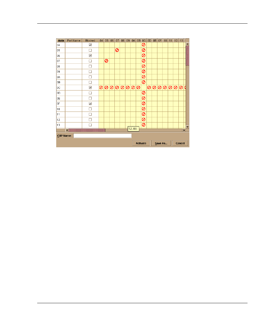 Figure 2-24: configure addresses-active dialog box, Configure addresses—active dialog box –37, N in | Figure 2–24 | HP 958-000290-000 User Manual | Page 63 / 144