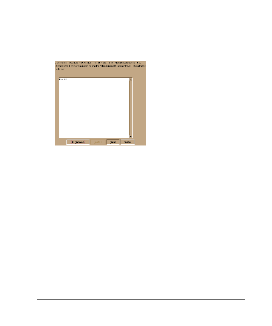 New threshold alerts dialog box—summary screen –47 | HP 958-000290-000 User Manual | Page 73 / 144