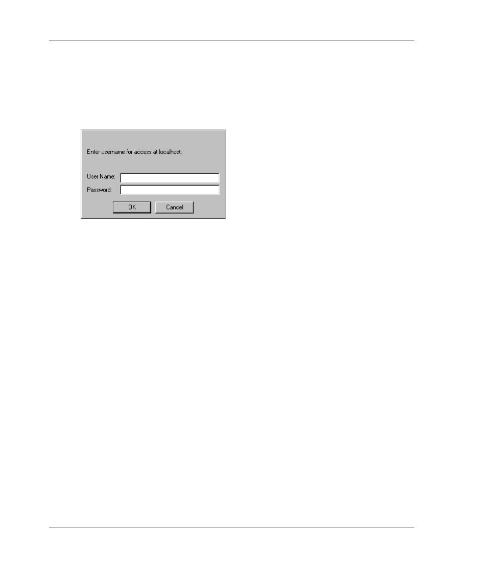 Username and password required dialog box –52 | HP 958-000290-000 User Manual | Page 78 / 144