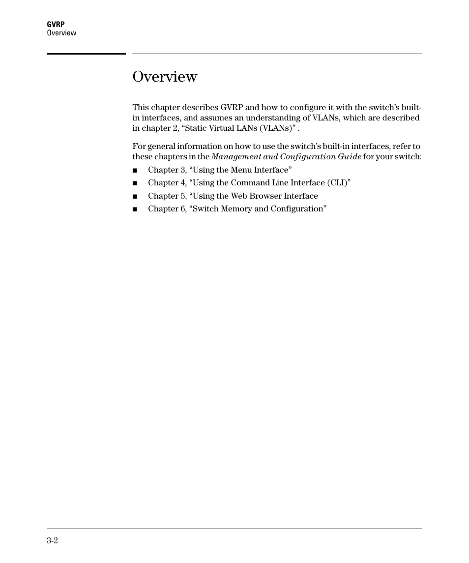 Overview | HP 5400ZL User Manual | Page 104 / 450