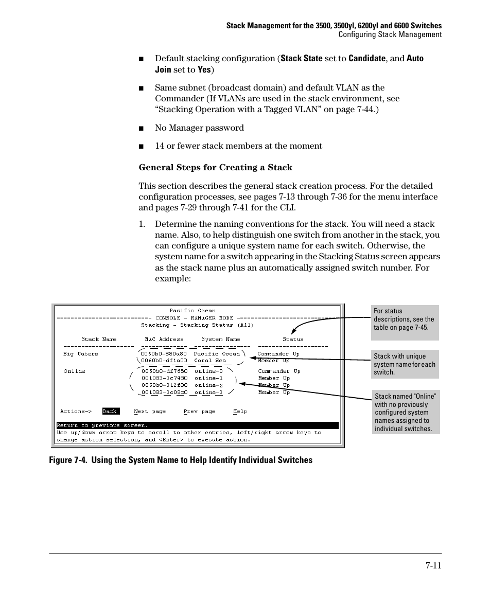 General steps for creating a stack, General steps for creating a stack -11 | HP 5400ZL User Manual | Page 331 / 450