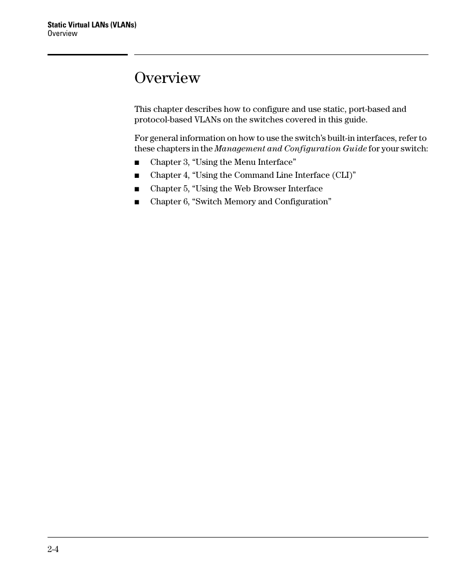 Overview | HP 5400ZL User Manual | Page 36 / 450