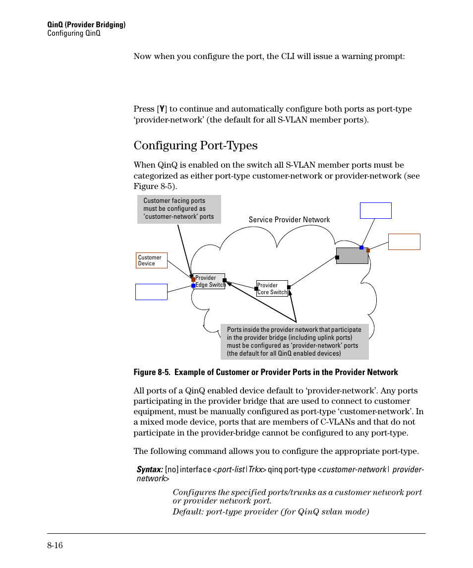 Configuring port-types, Configuring port-types -16 | HP 5400ZL User Manual | Page 382 / 450