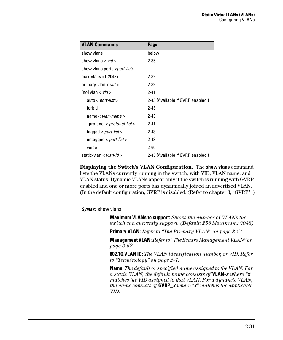 HP 5400ZL User Manual | Page 63 / 450
