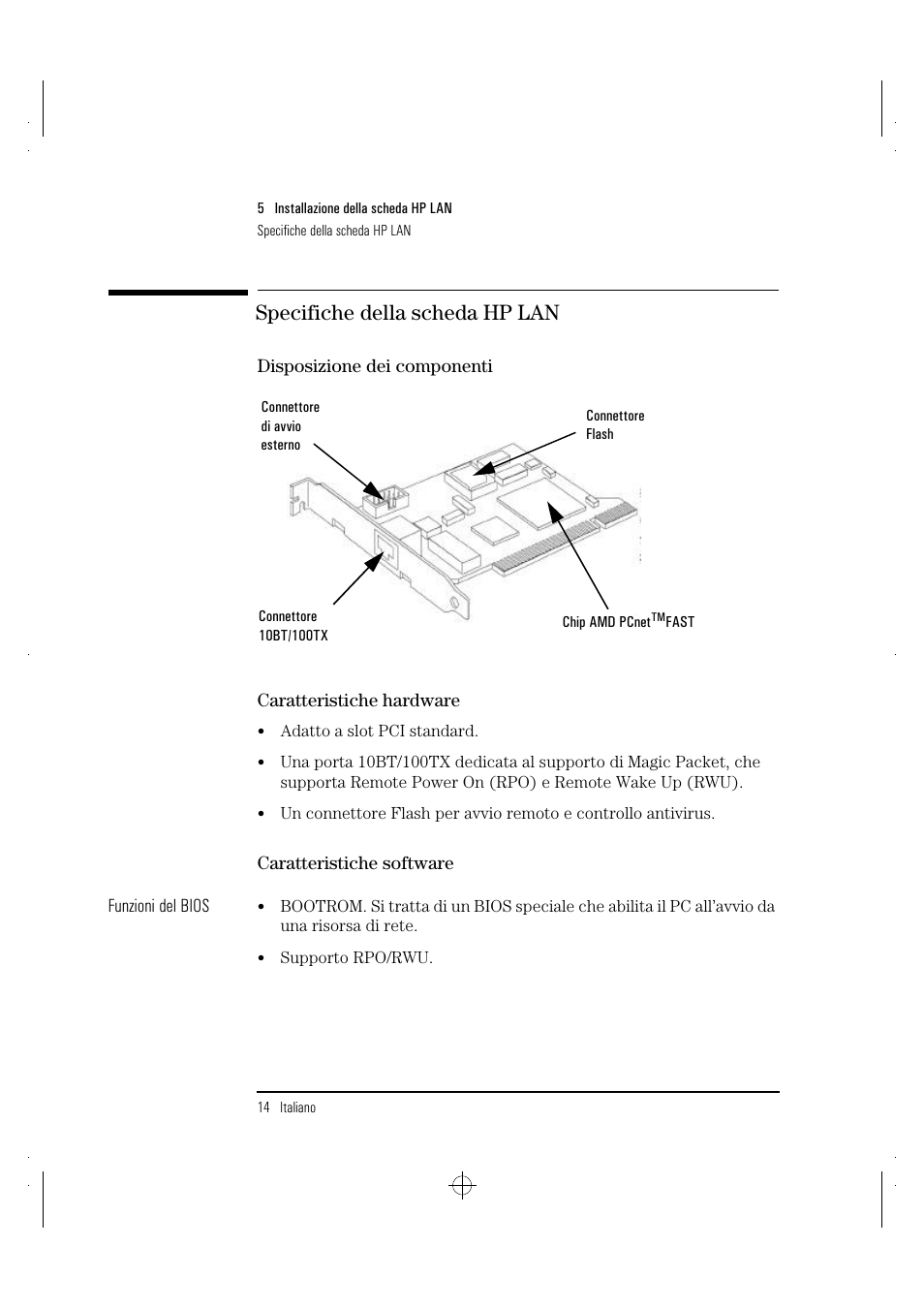 Specifiche della scheda hp lan | HP 100TX NightDIRECTOR/100 User Manual | Page 114 / 121