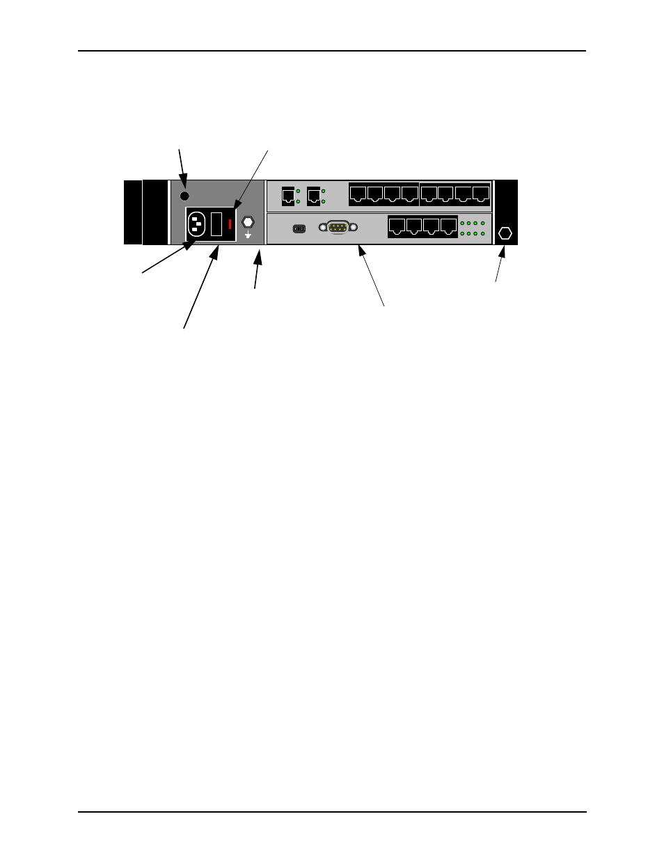 Rear view (with ac power), Rear view (with ac power) -12 | HP 480-0005-00-15 User Manual | Page 36 / 185