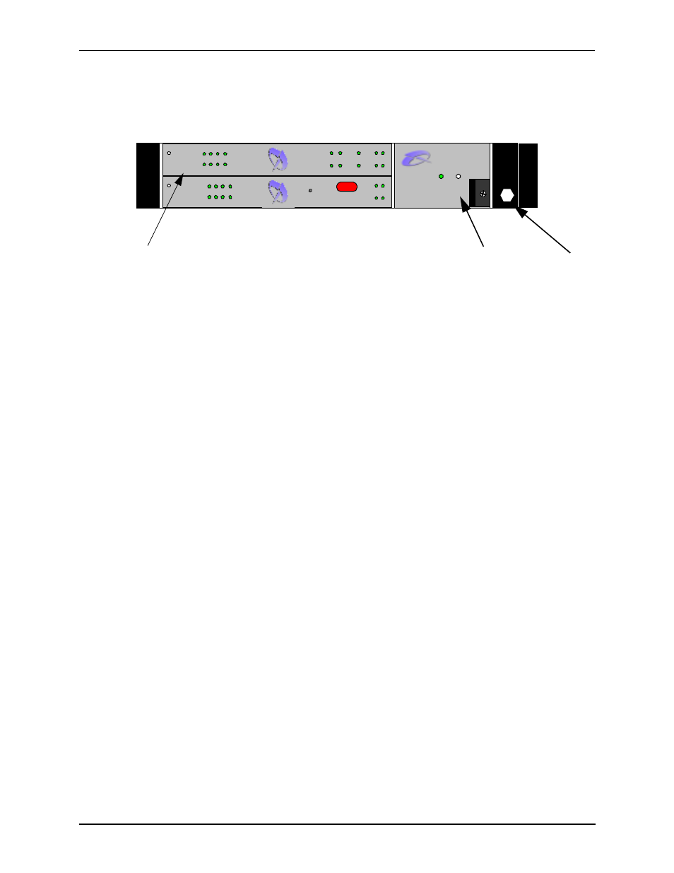 Front view (with dc power), Front view (with dc power) -13, Card slots | Power supply, Wrist strap ground socket, Ds 1, Cp u | HP 480-0005-00-15 User Manual | Page 37 / 185