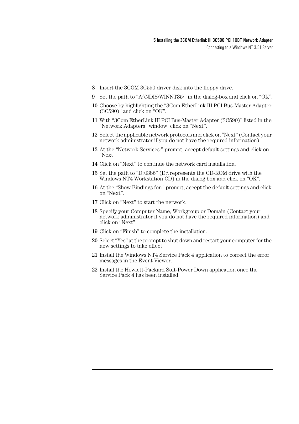 HP 3Com Etherlink III 3C590 User Manual | Page 14 / 34