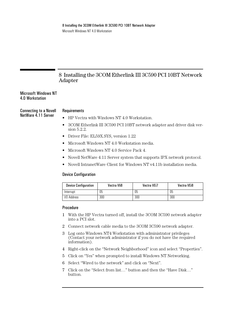 HP 3Com Etherlink III 3C590 User Manual | Page 20 / 34