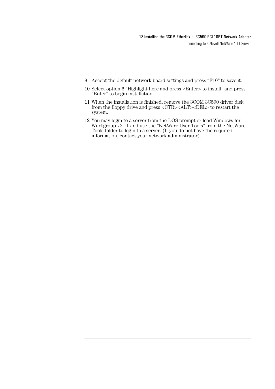 HP 3Com Etherlink III 3C590 User Manual | Page 32 / 34
