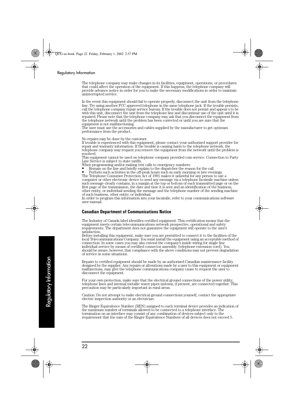 Regulatory information | HP vl420 User Manual | Page 22 / 32