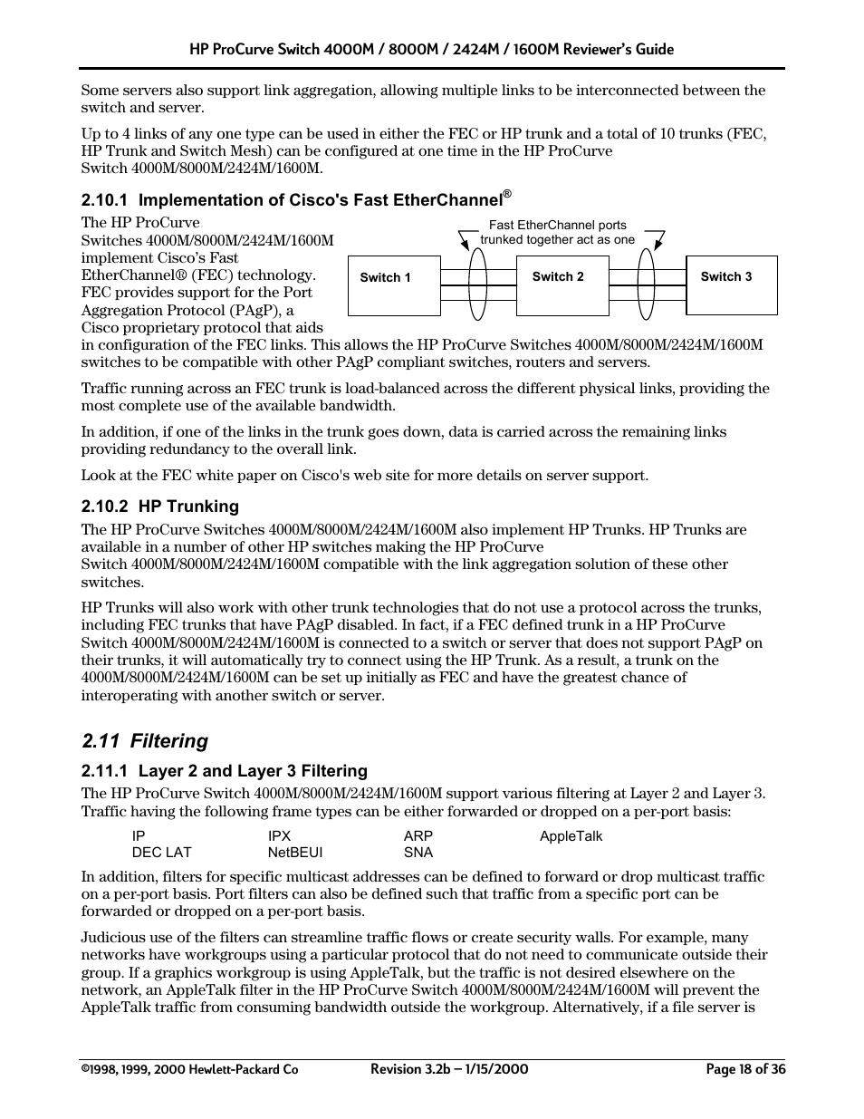 11 filtering | HP 2424M User Manual | Page 18 / 36