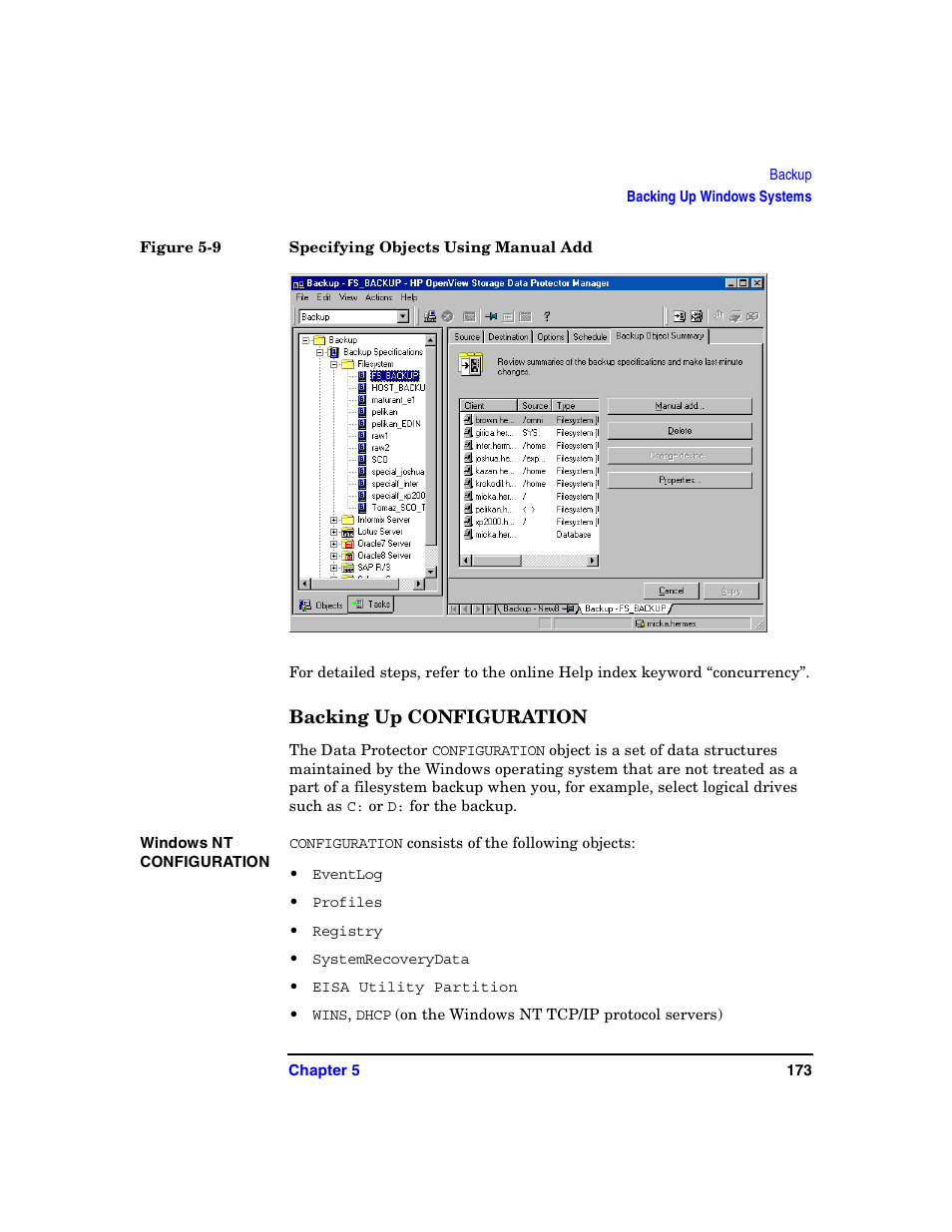 Backing up configuration | HP B6960-90078 User Manual | Page 203 / 856
