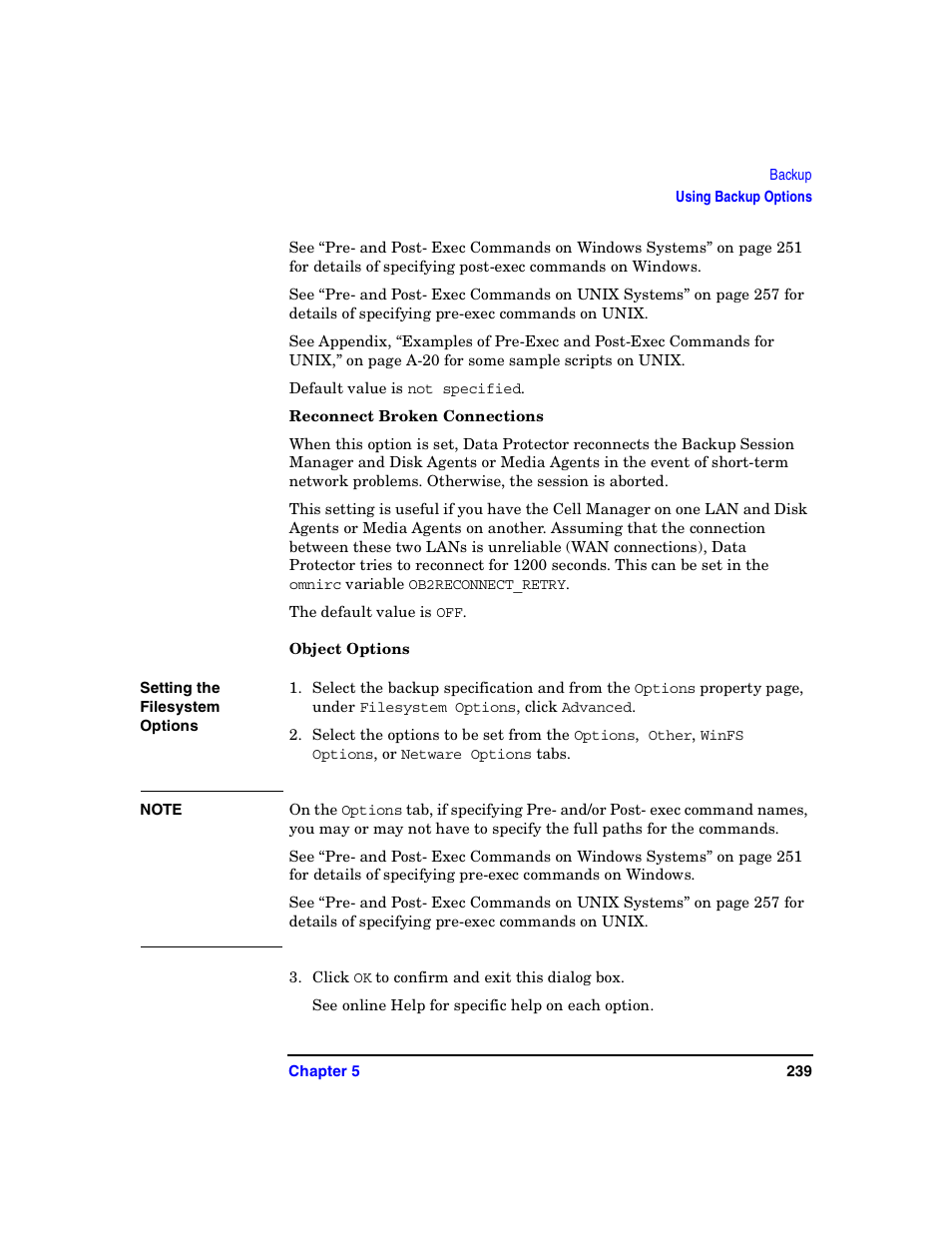 Object options | HP B6960-90078 User Manual | Page 269 / 856