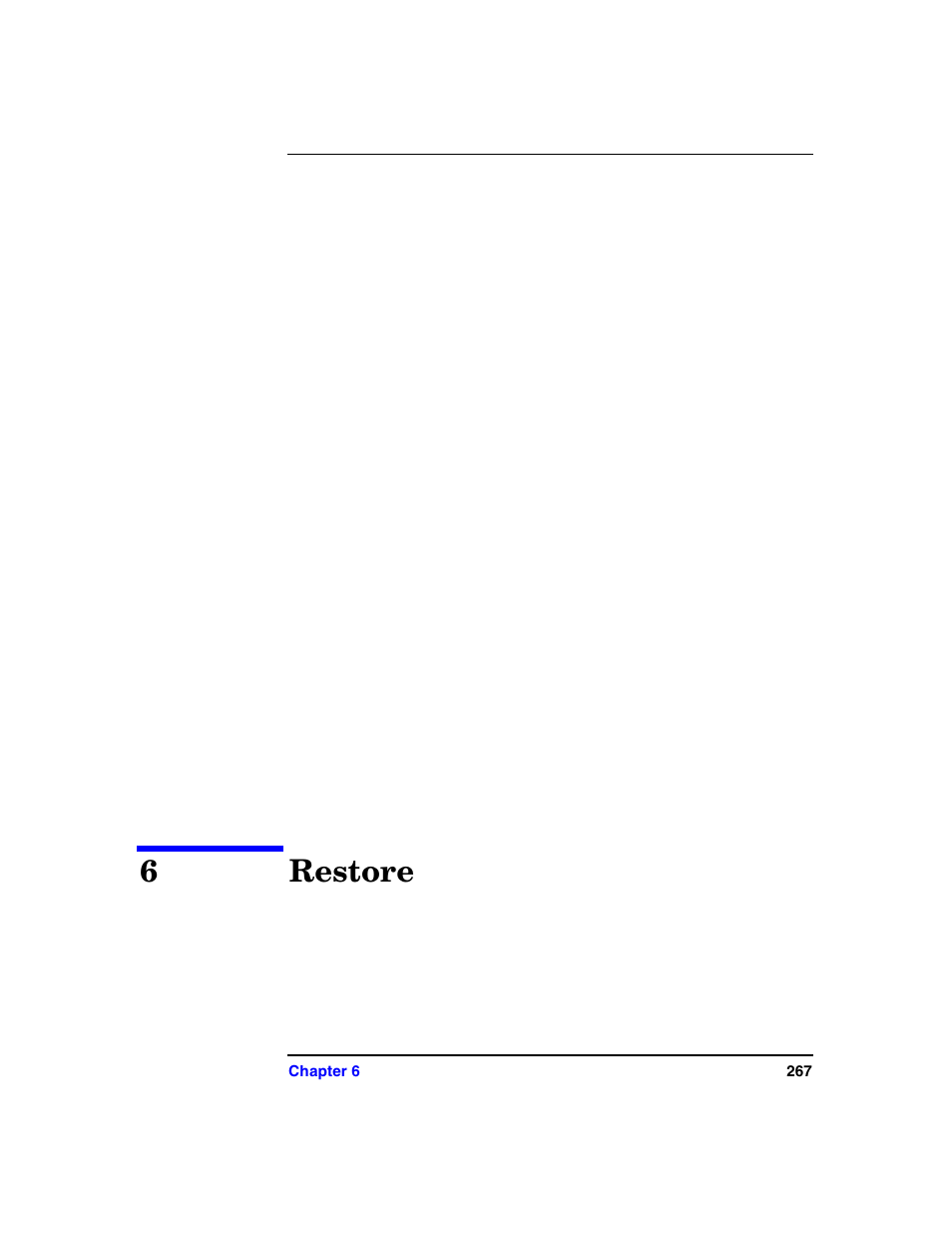 6 restore, Restore, 6restore | HP B6960-90078 User Manual | Page 297 / 856