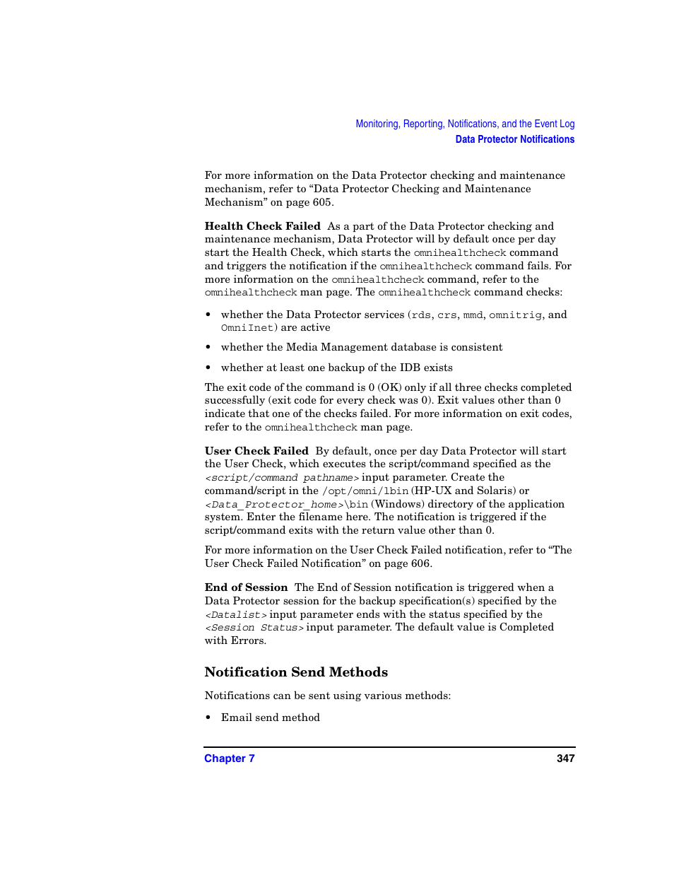 Notification send methods | HP B6960-90078 User Manual | Page 377 / 856