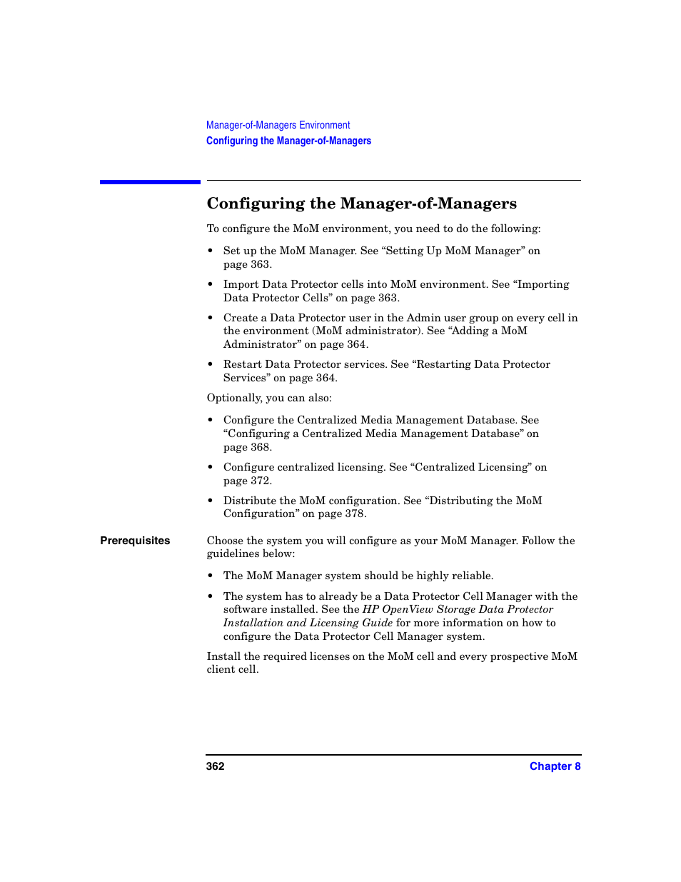Configuring the manager-of-managers | HP B6960-90078 User Manual | Page 392 / 856