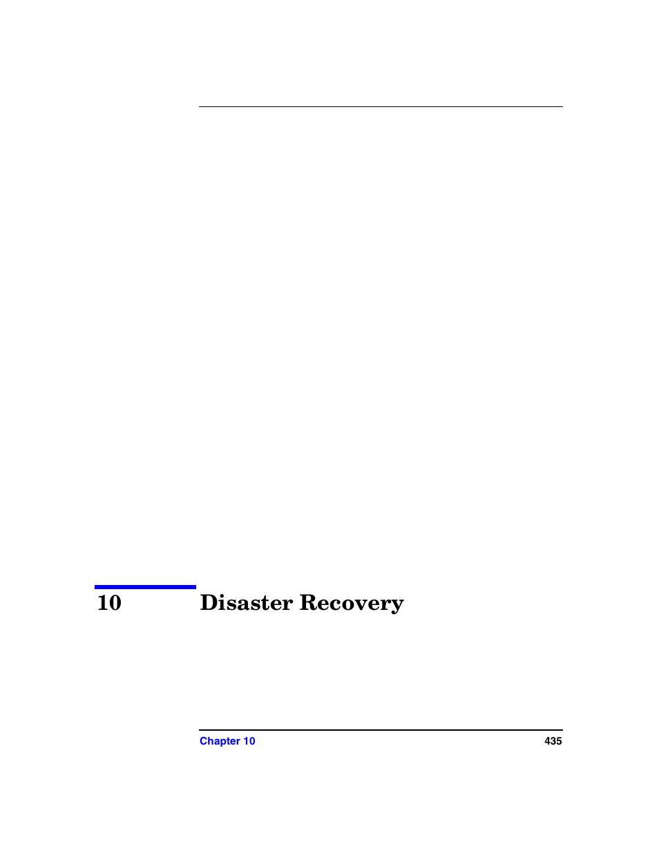 10 disaster recovery, Disaster recovery, 10disaster recovery | HP B6960-90078 User Manual | Page 465 / 856
