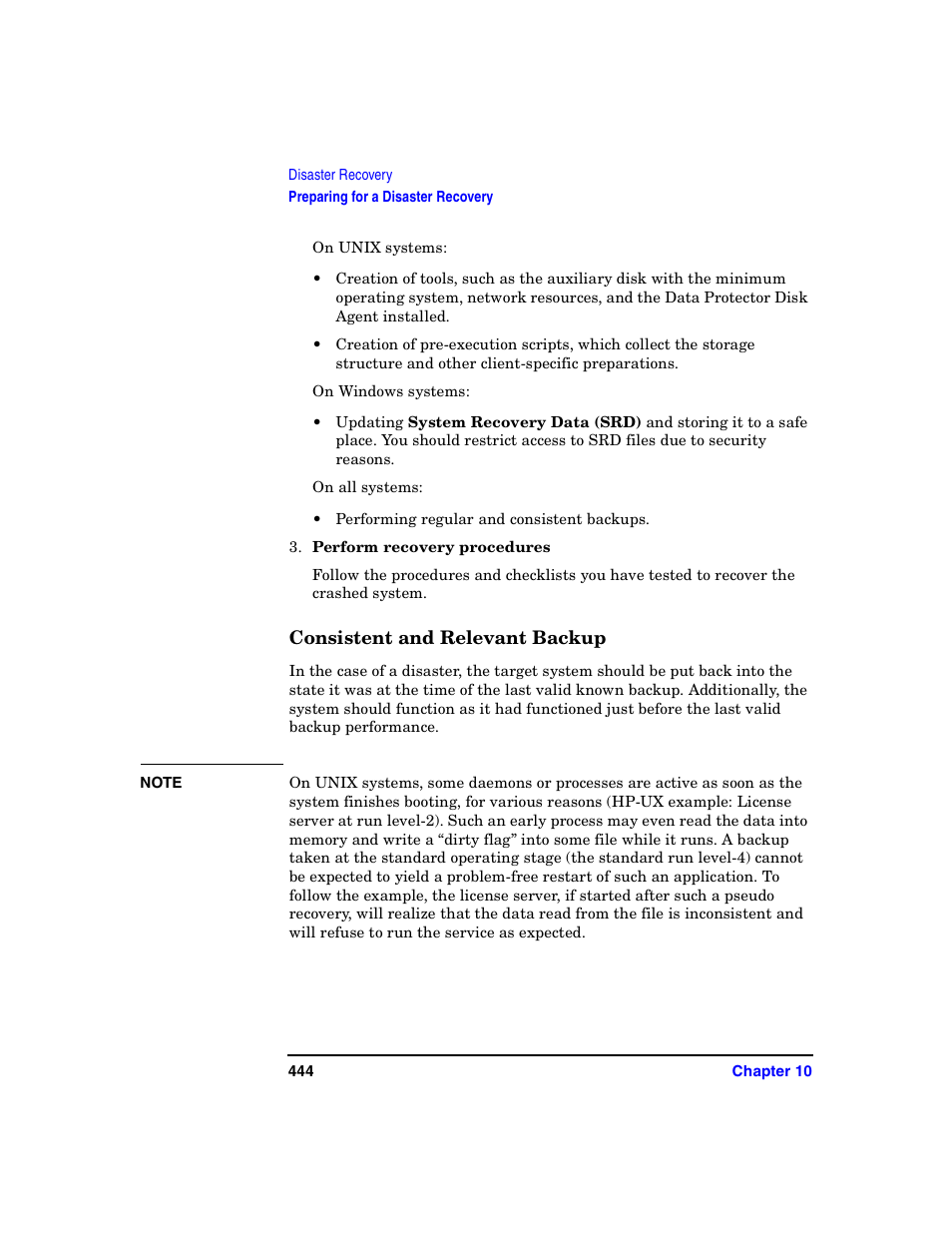 Consistent and relevant backup | HP B6960-90078 User Manual | Page 474 / 856