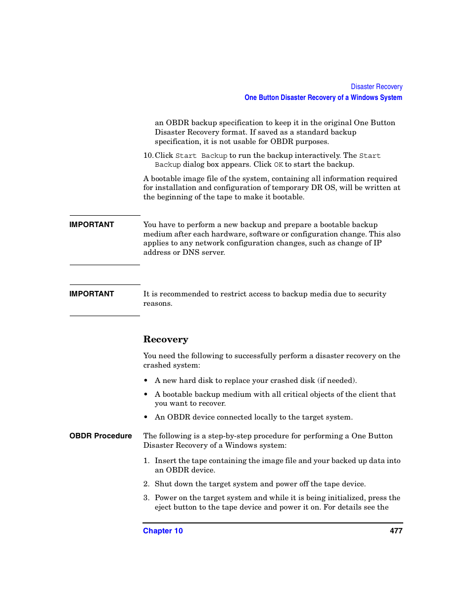Recovery | HP B6960-90078 User Manual | Page 507 / 856