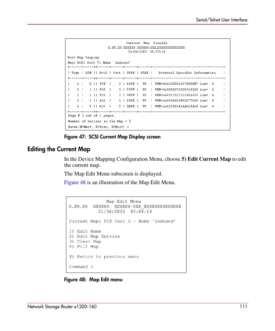 Editing the current map | HP e1200-160 User Manual | Page 111 / 200