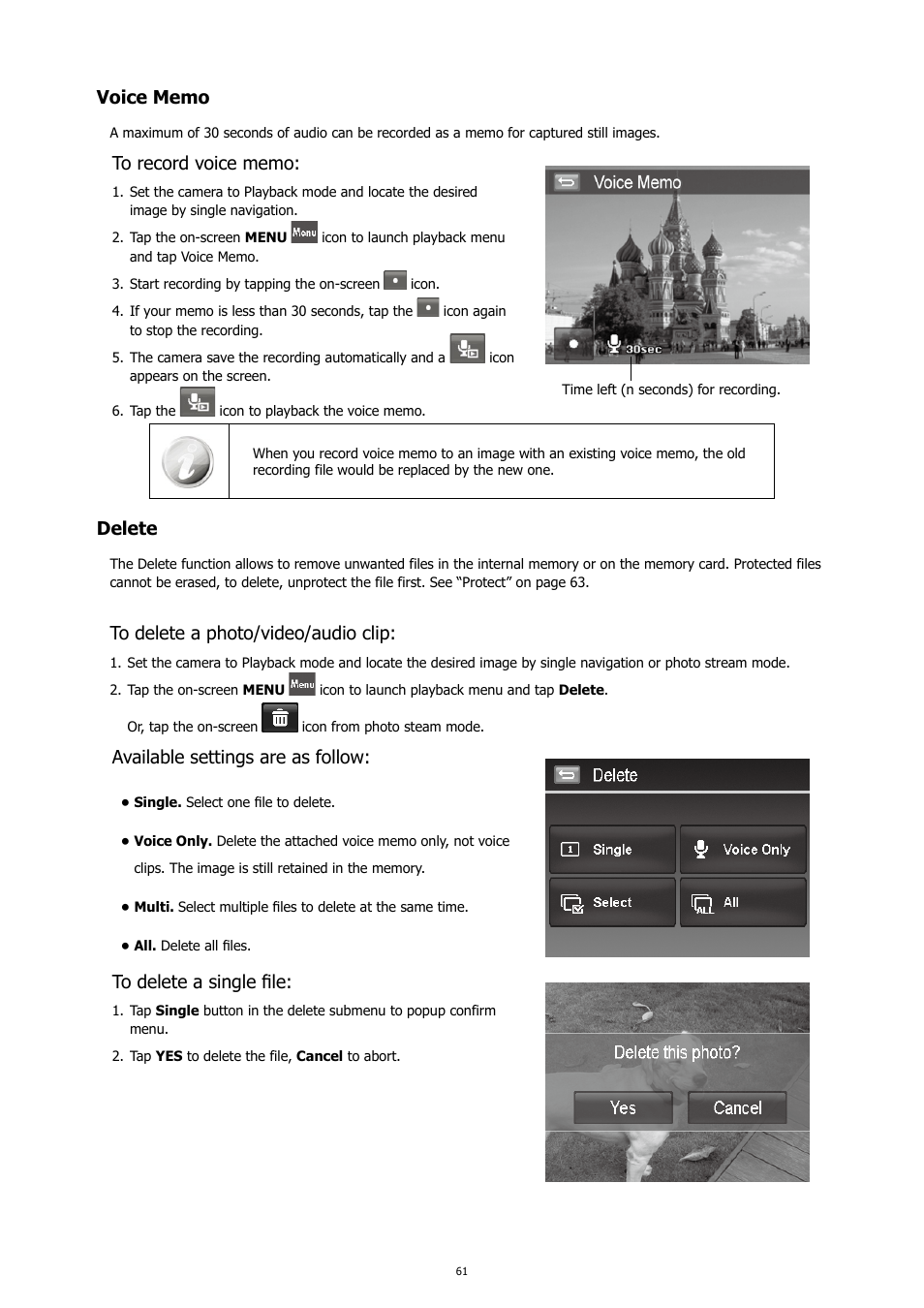 Delete, Available settings are as follow | HP PC460T User Manual | Page 65 / 83