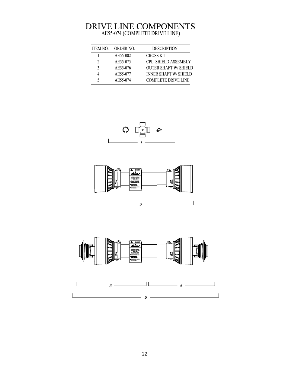 Drive line components, Smoothing roller | HP AE40L User Manual | Page 23 / 31