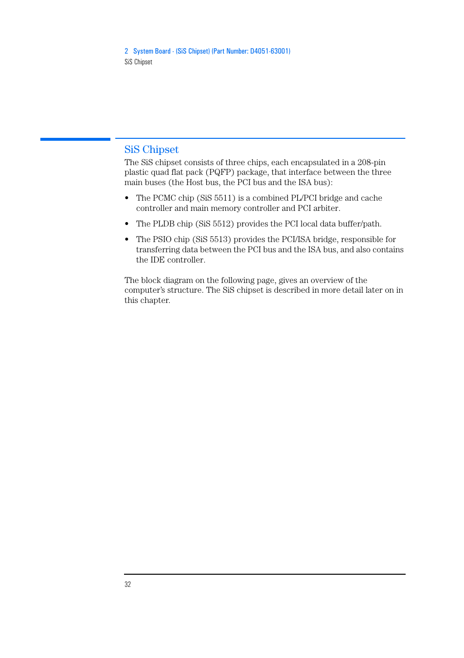 Sis chipset | HP Vectra 500 Series User Manual | Page 32 / 146