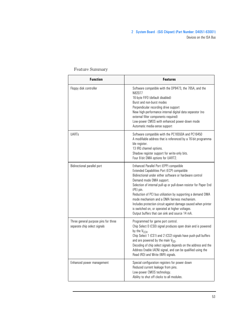 Feature summary | HP Vectra 500 Series User Manual | Page 53 / 146
