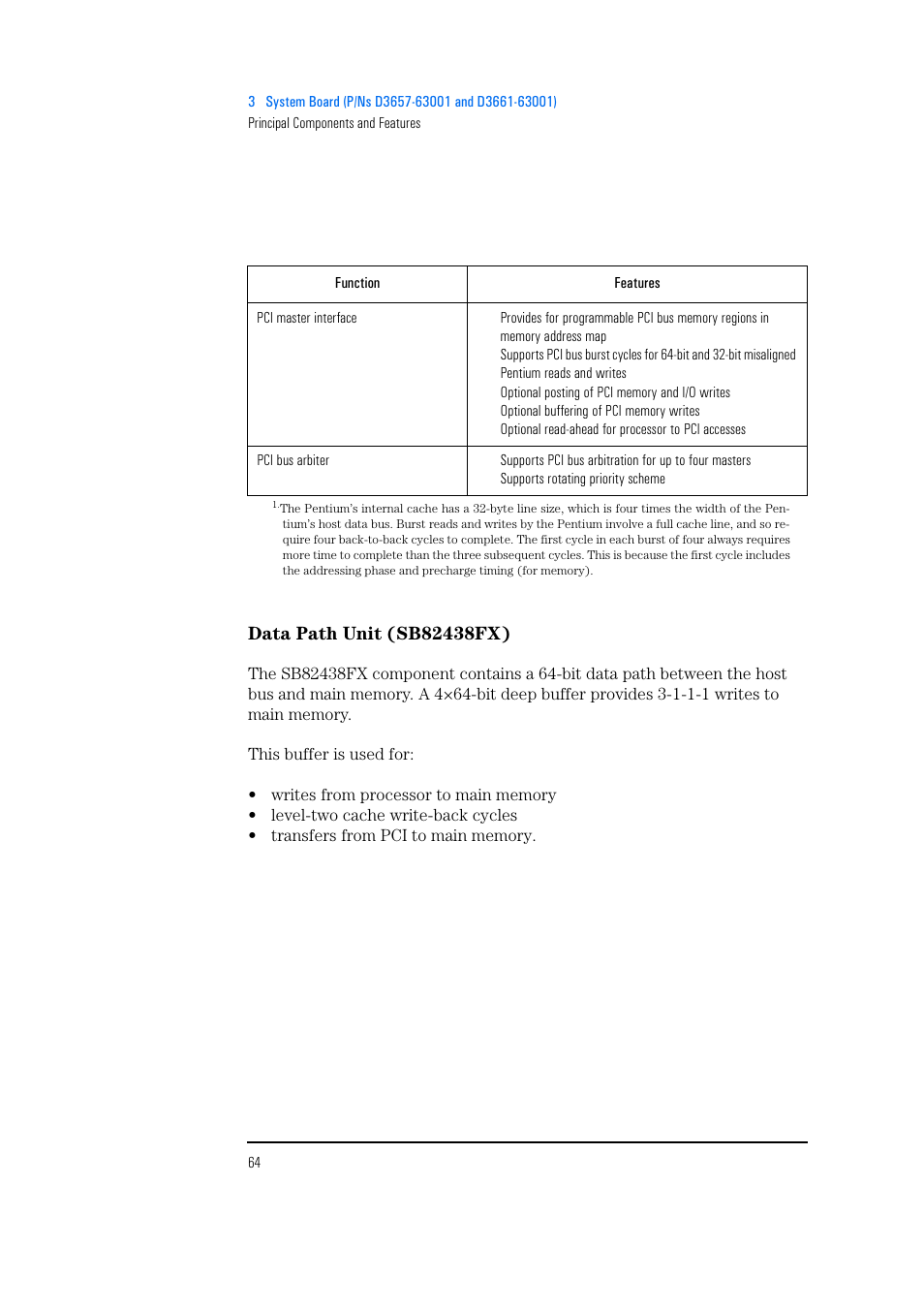 Data path unit (sb82438fx) | HP Vectra 500 Series User Manual | Page 64 / 146
