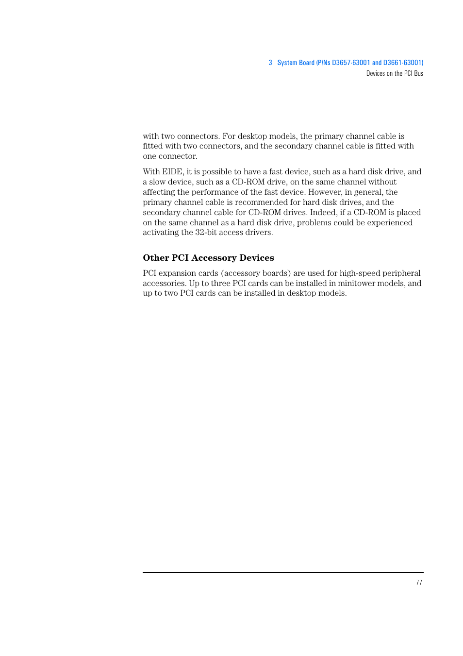 Other pci accessory devices | HP Vectra 500 Series User Manual | Page 77 / 146